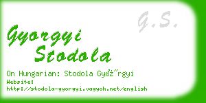 gyorgyi stodola business card